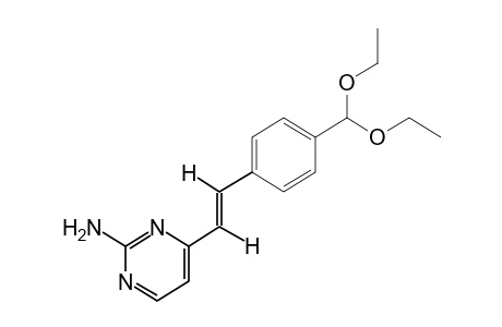 trans-p-[2-(2-AMINO-4-PYRIMIDINYL)VINYL]BENZALDEHYDE, DIETHYL ACETAL