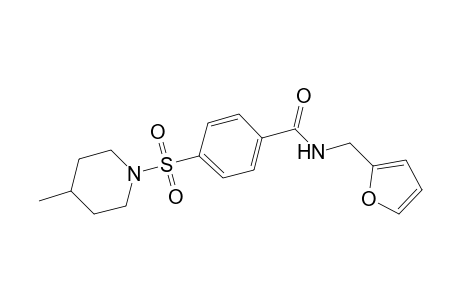 N-(2-furylmethyl)-4-[(4-methyl-1-piperidinyl)sulfonyl]benzamide