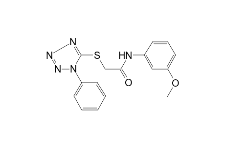 N-(3-methoxyphenyl)-2-[(1-phenyl-1H-tetraazol-5-yl)sulfanyl]acetamide