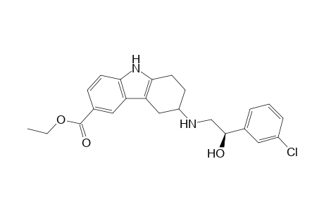 (R)-6-[2-(3-Chlorophenyl)-2-hydroxyethylamino]-6,7,8,9-tetrahydro-5H-carbazol-3-carboxylic acid ethyl ester