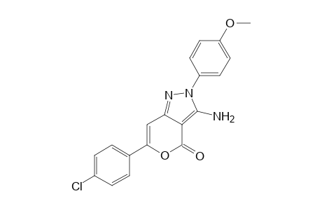 3-Amino-6-(4-chlorophenyl)-2-(4-methoxyphenyl)-4-oxo-4H-pyrano[4,3-c]pyrazole