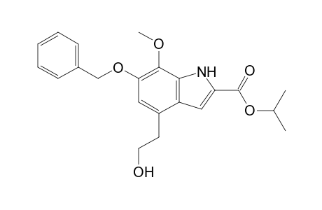 4-(2-hydroxyethyl)-7-methoxy-6-phenylmethoxy-1H-indole-2-carboxylic acid propan-2-yl ester