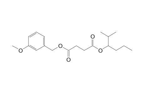 Succinic acid, 3-methoxybenzyl 2-methylhex-3-yl ester