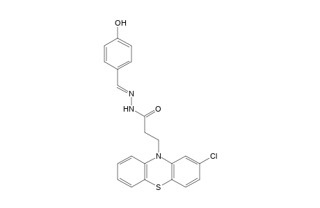 2-chloro-10-phenothiazinepropionic acid, (p-hydroxybenzylidene)hydrazide