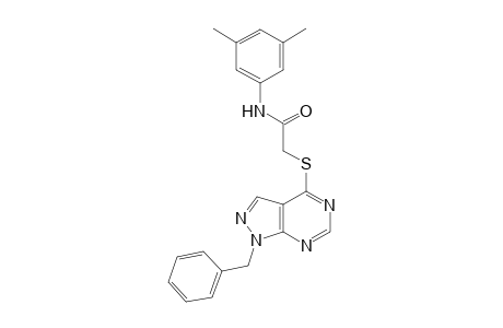 2-[(1-benzyl-1H-pyrazolo[3,4-d]pyrimidin-4-yl)sulfanyl]-N-(3,5-dimethylphenyl)acetamide