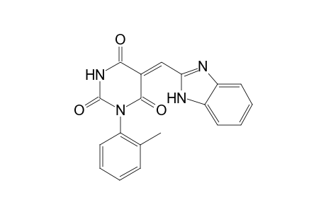 (5Z)-5-(1H-benzimidazol-2-ylmethylene)-1-(o-tolyl)barbituric acid