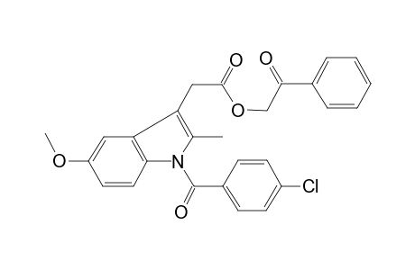 1H-indole-3-acetic acid, 1-(4-chlorobenzoyl)-5-methoxy-2-methyl-, 2-oxo-2-phenylethyl ester