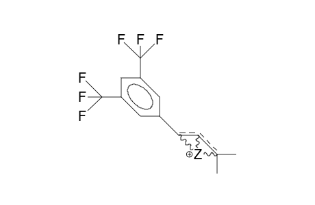 1-(3,5-Bis(trifluoromethyl)-phenyl)-3-methyl-but-2-enyl cation