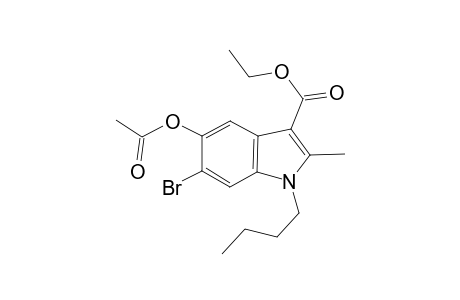 5-Acetoxy-6-bromo-1-butyl-2-methyl-indole-3-carboxylic acid ethyl ester