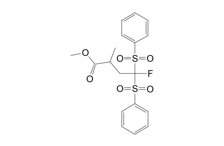 4,4-BIS-(BENZENESULFONYL)-4-FLUORO-2-METHYL-BUTYRIC-ACID-METHYLESTER