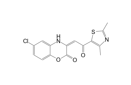 (3E)-6-chloro-3-[2-(2,4-dimethyl-1,3-thiazol-5-yl)-2-oxoethylidene]-3,4-dihydro-2H-1,4-benzoxazin-2-one