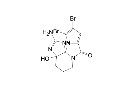 1H,8H-Imidazo[4,5-b]pyrrolo[1',2':3,4]imidazo[1,2-a]pyridin-8-one, 2-amino-10,11-dibromo-3a,4,5,6-tetrahydro-3a-hydroxy-, (3aR*,12aR*)-(.+-.)-