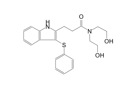 1H-indole-2-propanamide, N,N-bis(2-hydroxyethyl)-3-(phenylthio)-