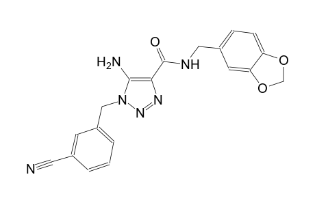 1H-1,2,3-triazole-4-carboxamide, 5-amino-N-(1,3-benzodioxol-5-ylmethyl)-1-[(3-cyanophenyl)methyl]-