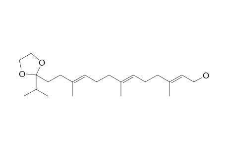 (2E,6E,10E)-13-(2-isopropyl-1,3-dioxolan-2-yl)-3,7,11-trimethyl-trideca-2,6,10-trien-1-ol