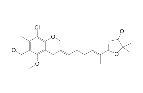 5-[(E,E)-7-(3-chloro-5-hydroxymethyl-2,6-dimethoxy-4-methylphenyl)-1,5-dimethylhepta-1,5-dienyl]tetrahydro-2,2-dimethylfuran-3-ol