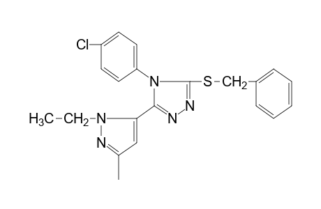 3-(benzylthio)-4-(p-chlorophenyl)-5-(1-ethyl-3-methylpyrazol-5-yl)-4H-1,2,4-triazole