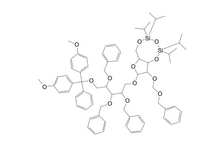 2,3,4-TRI-O-BENZYL-1-O-[2-O-(BENZYLOXY-METHYL)-3,5-O-(TETRAISOPROPYL-DISILOXANE-1,3-DIYL)-BETA-D-RIBOFURANOSYL]-5-O-(4,4'-DIMETHOXY-TRITYL)-D-RIBITOL