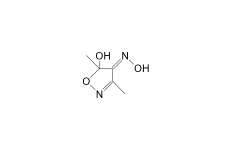 4(5H)-Isoxazolone, 5-hydroxy-3,5-dimethyl-, oxime