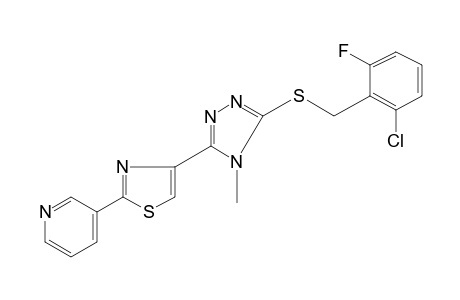 3-[(2-chloro-6-fluorobenzyl)thio]-4-methyl-5-[2-(3-pyridyl)-4-thiazolyl]-4H-1,2,4-triazole