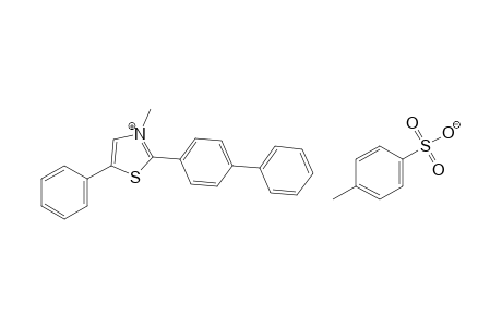 2-(4-biphenylyl)-3-methyl-5-phenylthiazolium p-toluenesulfonate