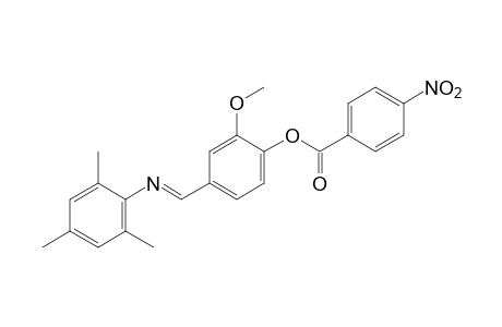 2-methoxy-4-[N-(2,4,6-trimethylphenyl)formimidoyl]phenol, p-nitrobenzoate