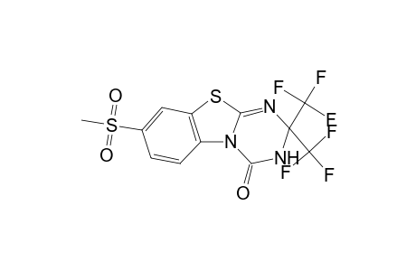 7-Methanesulfonyl-2,2-bis-trifluoromethyl-2,3-dihydro-9-thia-1,3,4a-triaza-fluoren-4-one