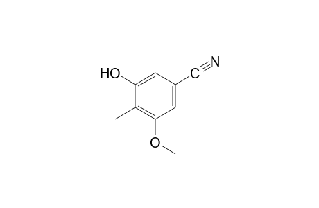 5-hydroxy-4-methyl-m-anisonitrile