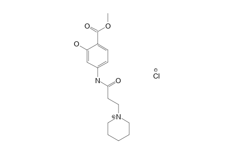 4-(3-piperidinopropionamido)salicyclic acid, methyl ester, hydrochloride
