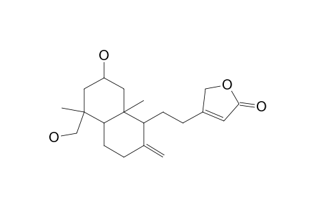 2(5H)-Furanone, 4-[2-[decahydro-7-hydroxy-5-(hydroxymethyl)-5,8a-dimethyl-2-methylene-1-naphthalenyl]ethyl]-, [1R-(1.alpha.,4a.beta.,5.beta.,7.beta.,8a.alpha.)]-