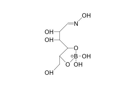 D-Mannose E-oxime borate monoester anion