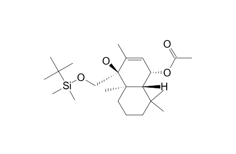 1,4-Naphthalenediol, 1-[[[(1,1-dimethylethyl)dimethylsilyl]oxy]methy l]-1,4,4a,5,6,7,8,8a-octahydro-2,5,5,8a-tetramethyl-, 4-acetate, [1S-(1.alpha.,4.beta.,4a.alpha.,8a.beta.)]-