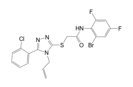 2-{[4-allyl-5-(2-chlorophenyl)-4H-1,2,4-triazol-3-yl]sulfanyl}-N-(2-bromo-4,6-difluorophenyl)acetamide