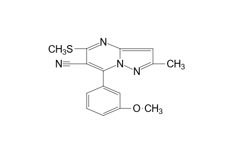 7-(m-methoxyphenyl)-2-methyl-5-(methylthio)pyrazolo[1,5-a]-pyrimidine-6-carbonitrile