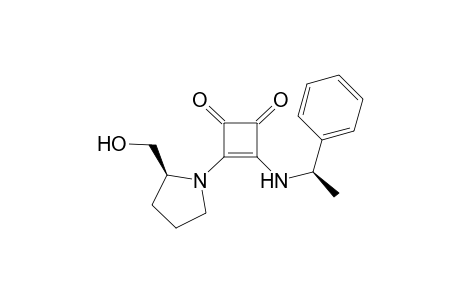 3-[(2S)-2-(hydroxymethyl)-1-pyrrolidinyl]-4-[[(1R)-1-phenylethyl]amino]cyclobut-3-ene-1,2-dione