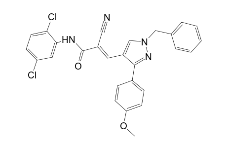 (2E)-3-[1-benzyl-3-(4-methoxyphenyl)-1H-pyrazol-4-yl]-2-cyano-N-(2,5-dichlorophenyl)-2-propenamide