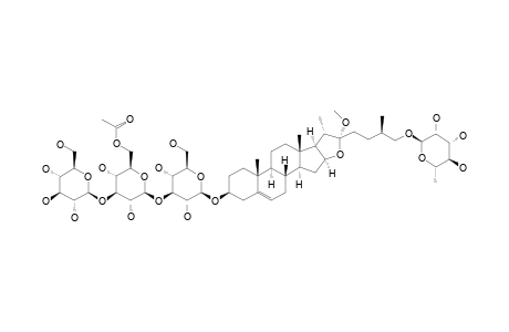 #1;(25R)-26-[(ALPHA-L-RHAMNOPYRANOSYL)-OXY]-22-ALPHA-METHOXYFUROST-5-EN-3-BETA-YL-O-BETA-D-GLUCOPYRANOSYL-(1->3)-O-[6-ACETYL-BETA-D-GLUCOPYRANOSYL-(1->3)]-O-BE