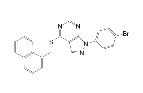 1-(4-bromophenyl)-4-[(1-naphthylmethyl)sulfanyl]-1H-pyrazolo[3,4-d]pyrimidine