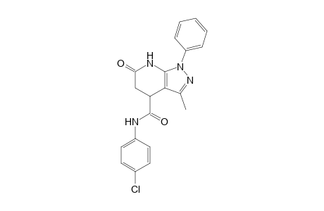 N-(4-Chlorophenyl)-3-methyl-6-oxo-1-phenyl-4,5,6,7-tetrahydro-1H-pyrazolo[3,4-b]pyridine-4-carboxamide