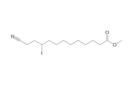 12-cyano-10-iodo-lauric acid methyl ester