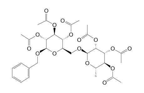 .beta.-D-Glucopyranoside, phenylmethyl 6-o-(6-deoxy-.alpha.-L-mannopyranosyl)-, hexaacetate