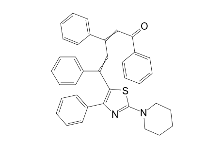 1,3,5-Triphenyl-5-(4-phenyl-2-piperidino-thiazol-5-yl)-penta-2,4-diene-1-one