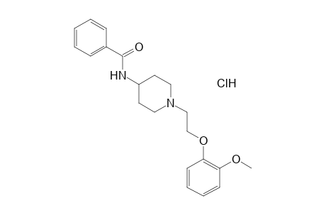 N-{1-[2-(o-methoxyphenoxy)ethyl]-4-piperidyl}benzamide, monohydrochloride