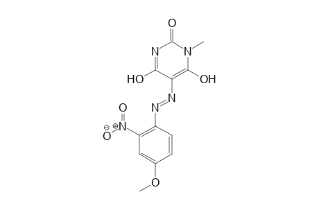 2,4,6(1H,3H,5H)-Pyrimidenetrione, 5-[(4-methoxy-2-nitrophenyl)azo]-1-methyl)-