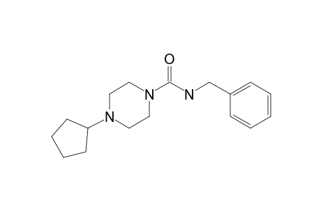 N-Benzyl-4-cyclopentyl-1-piperazinecarboxamide