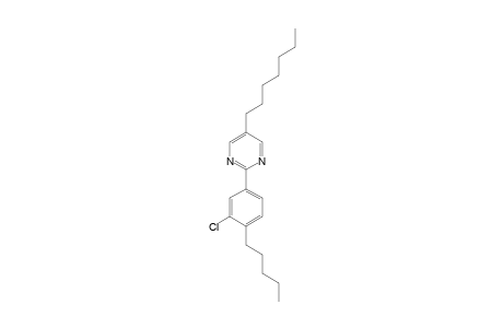 5-Heptylpyrimidine, 2-(3-chloro-4-pentylphenyl)-