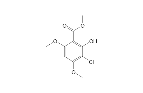 3-chloro-4,6-dimethoxysalicylic acid, methyl ester