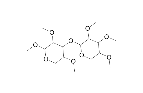 Methyl 2,4-di-o-methyl-3-o-(2,3,4-tri-o-methylpentopyranosyl)pentopyranoside