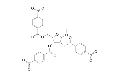 Methyl 2,3,5-tris-O-(4-nitrobenzoyl)pentofuranoside