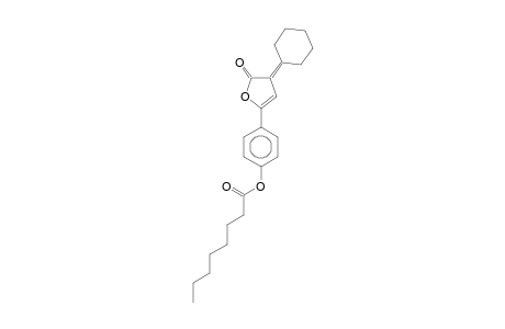 3-Cyclohexylidene-5-(4-octanoyloxyphenyl)-furan-2(3H)-one